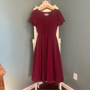JessaKae Maroon Highbury Dress